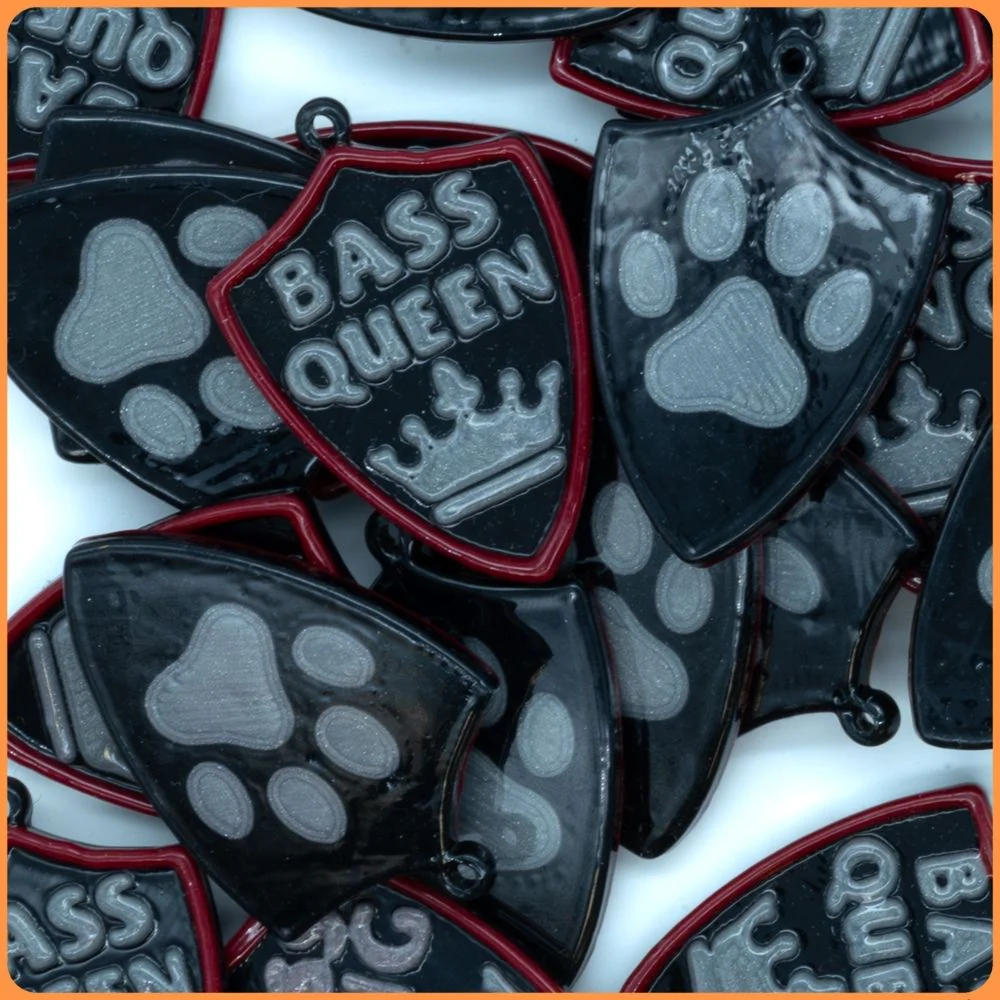 Grey Bass Queen Custom Charms