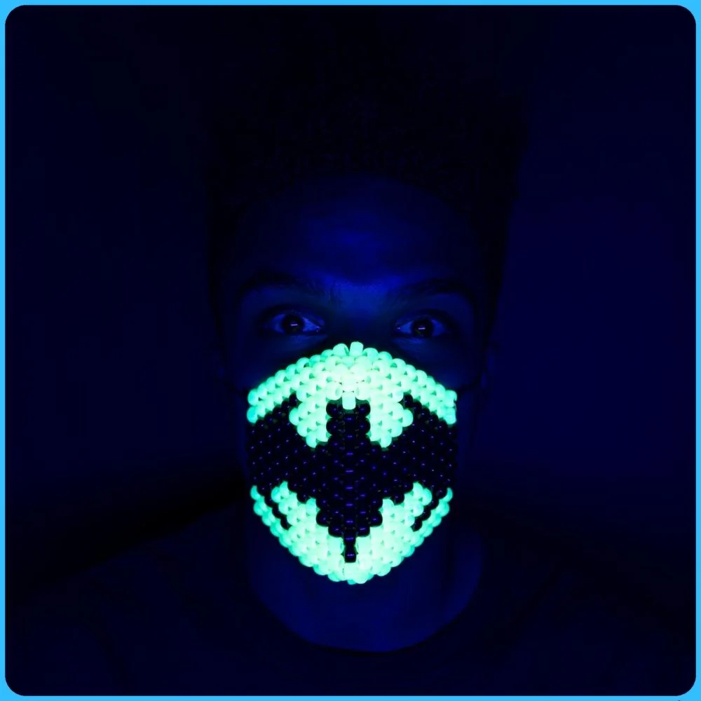 Batman Glow-in-the-Dark Surgical Kandi Mask - Image 4