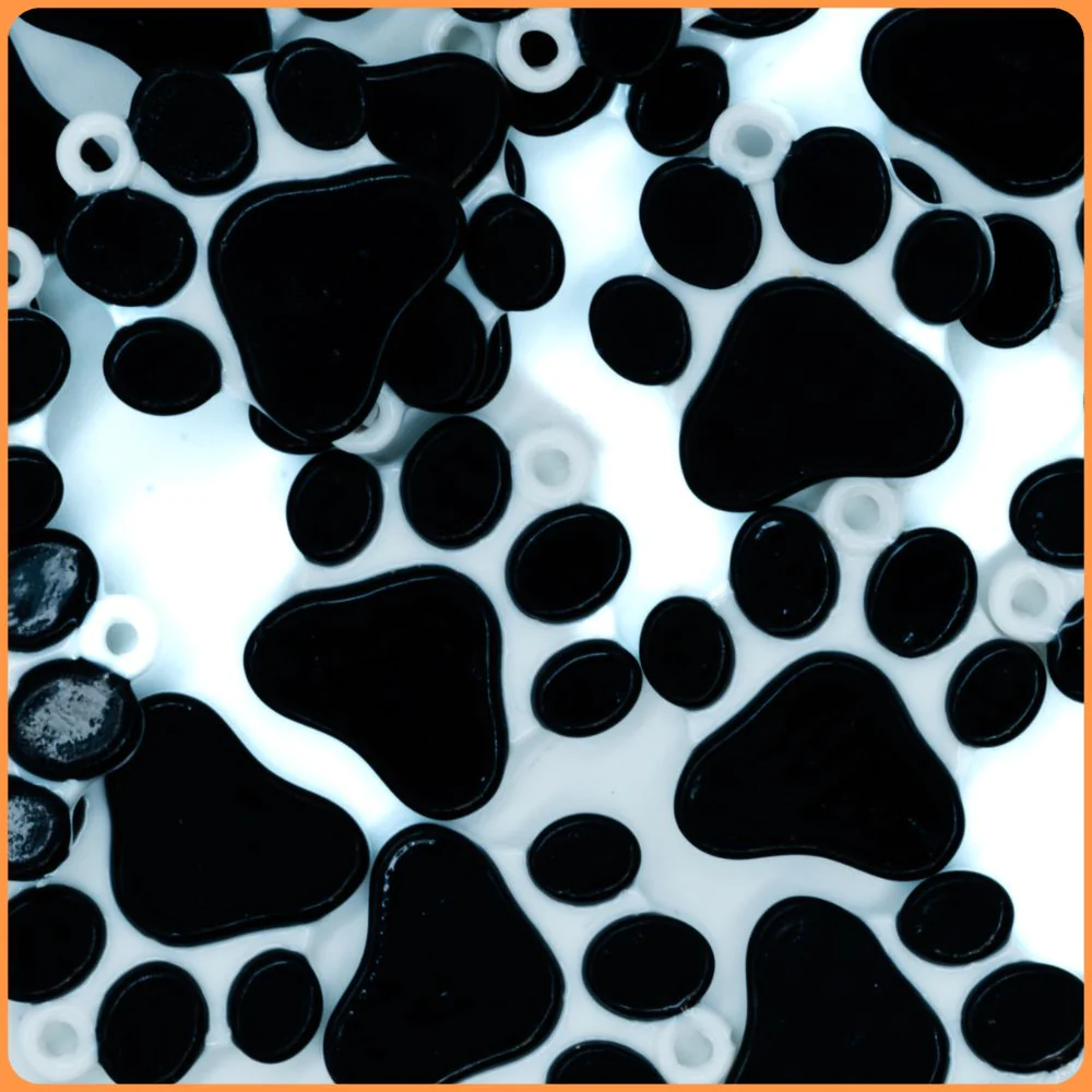 Black Robo Kitty Paw Custom Charms