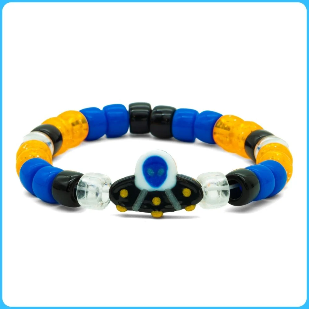 Black Spaceship Kandi Bracelet