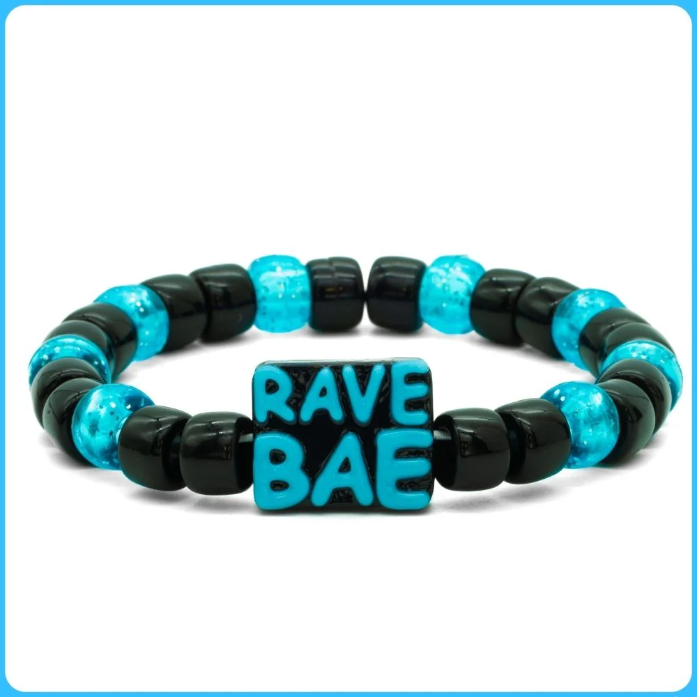 Blue & Black Rave Bae Kandi Bracelet