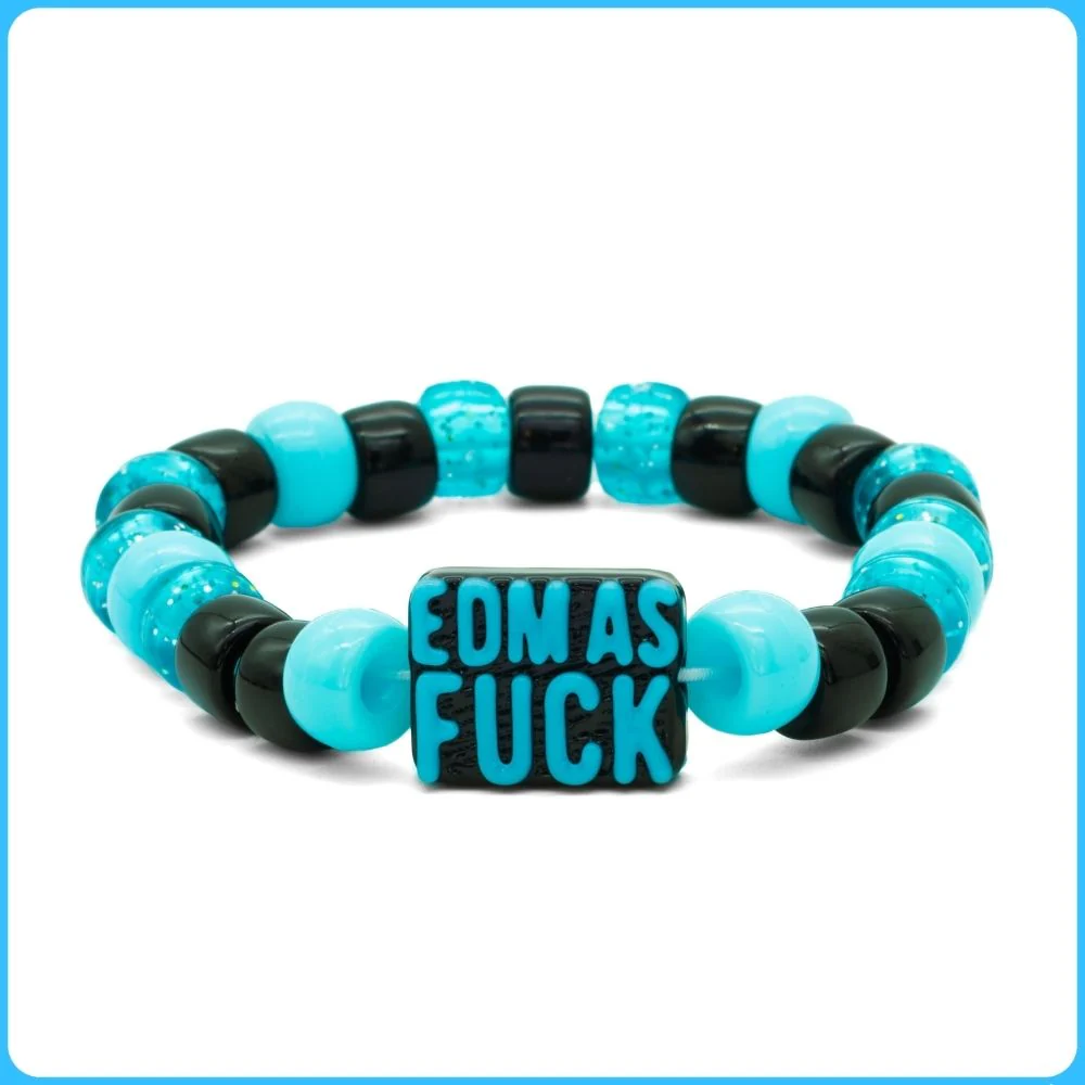Blue EDM AF Kandi Bracelet