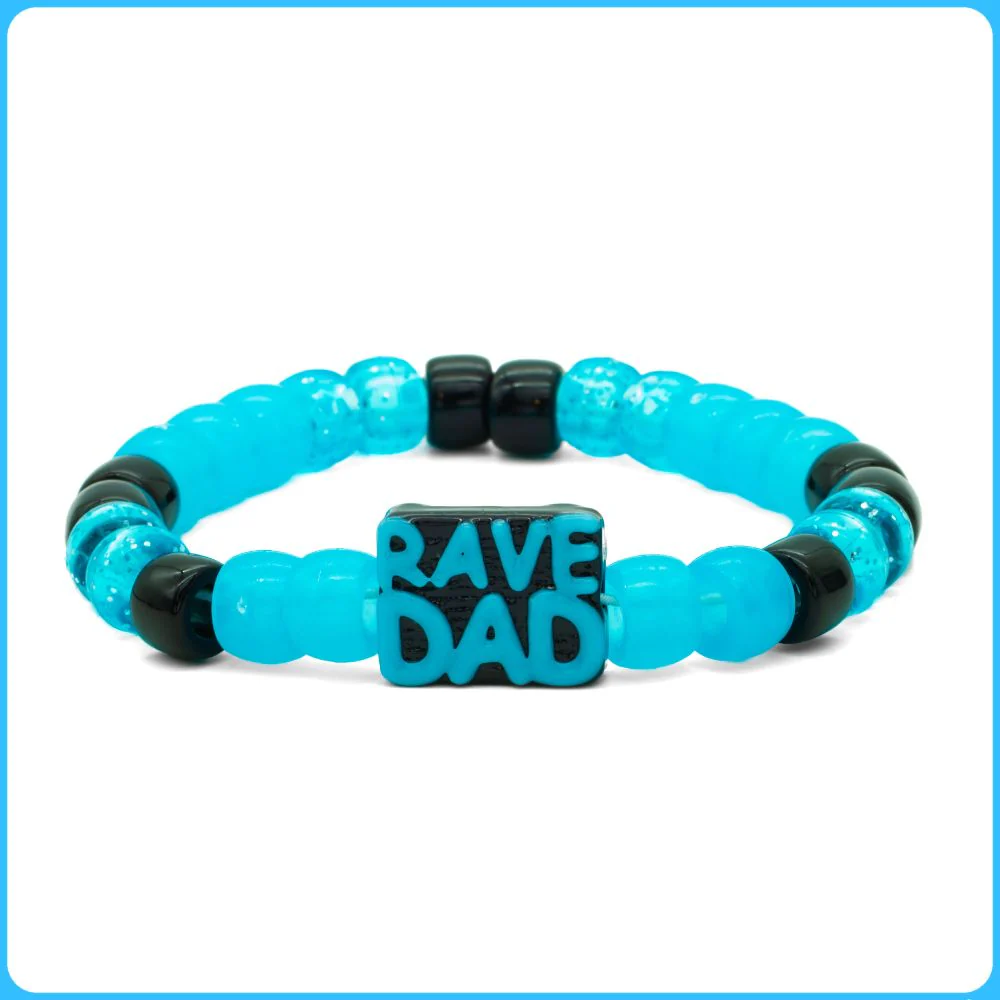 Blue Rave Dad Kandi Bracelet