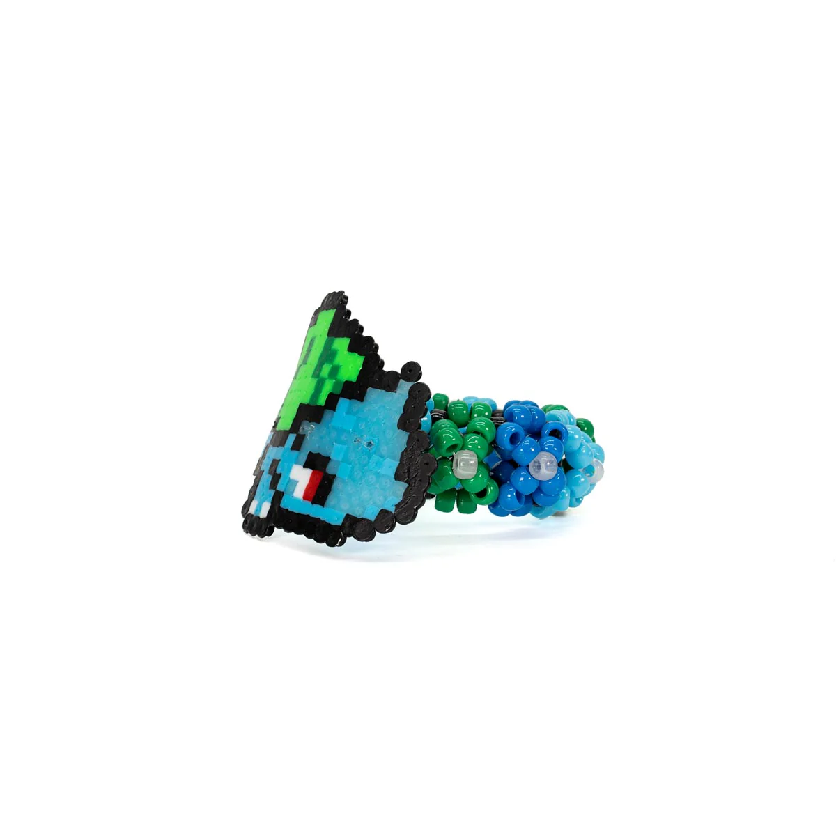 Bulbasaur Kandi Cuff Bracelet - Image 4
