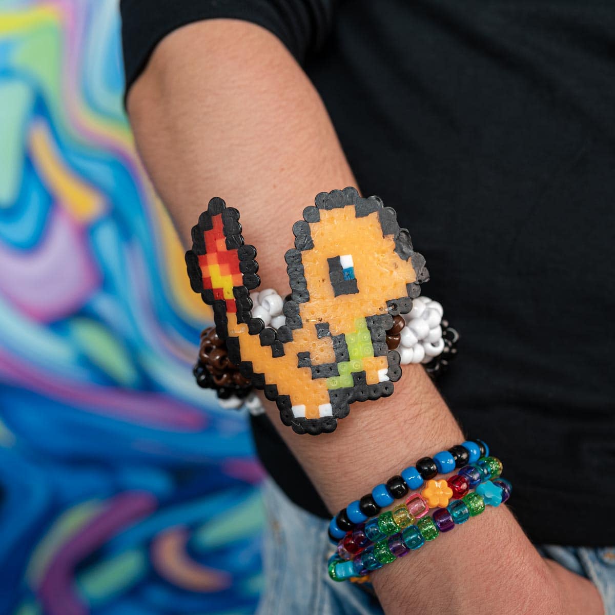 Charmander Kandi Cuff Bracelet