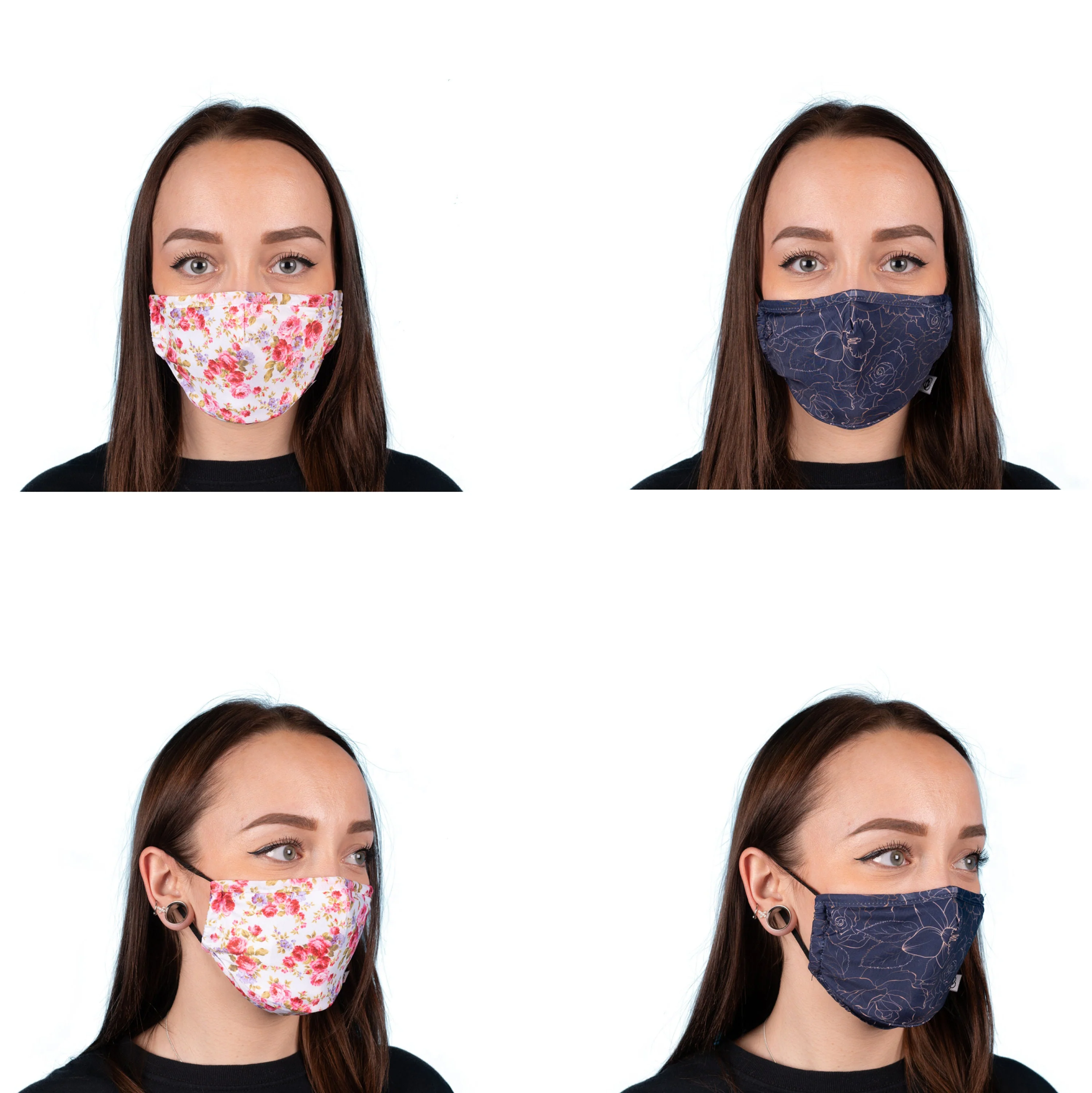 Cute Flower Face Masks - Filter Pocket, Nose Wire, Washable, Breathable and Adjustable Face Mask For Adults. Gift For Her - Image 6