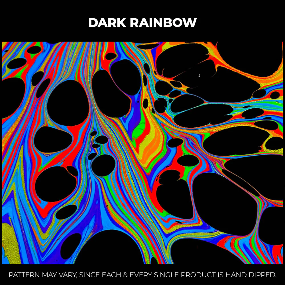 Dark Rainbow RGB Hydro-Dipped Bucket Hat - Image 4