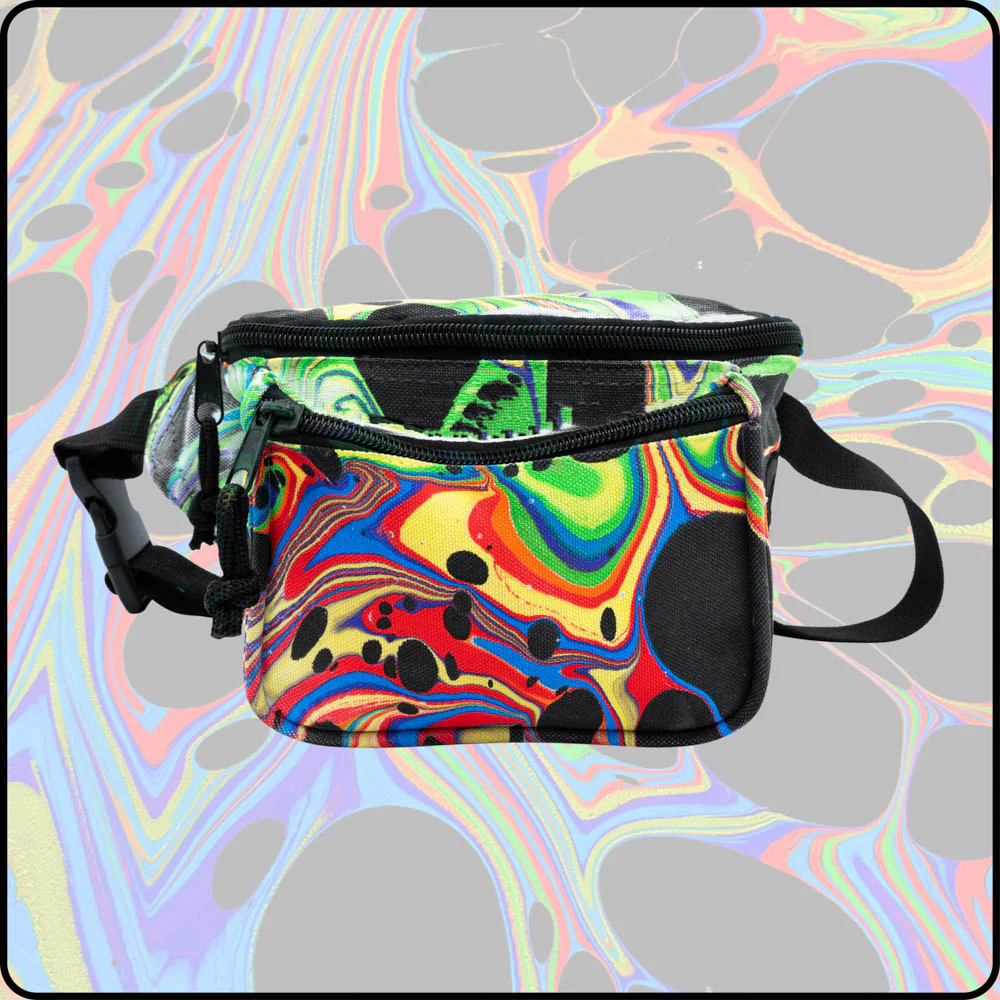 Dark Rainbow RGB Hydro-Dipped Fanny Pack