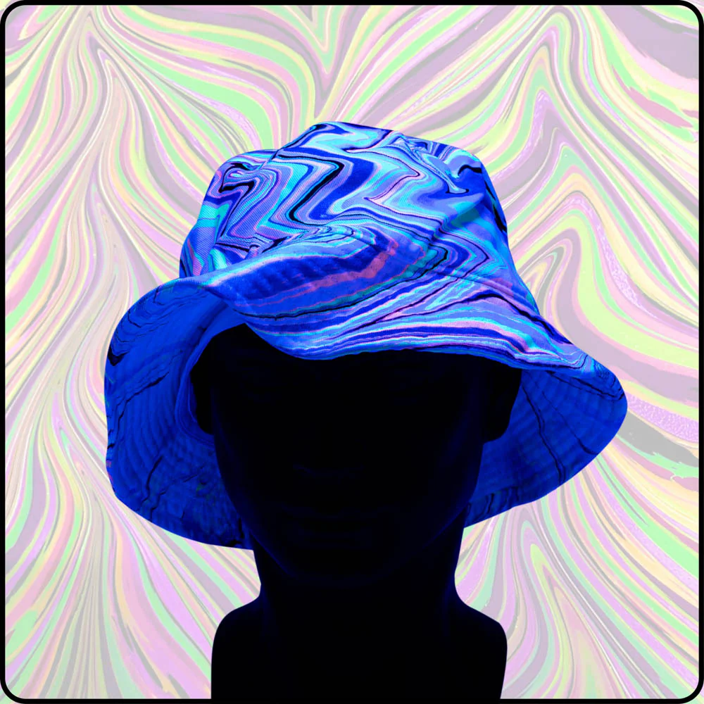 Disco Kitty UV Hydro-Dipped Bucket Hat - Image 2
