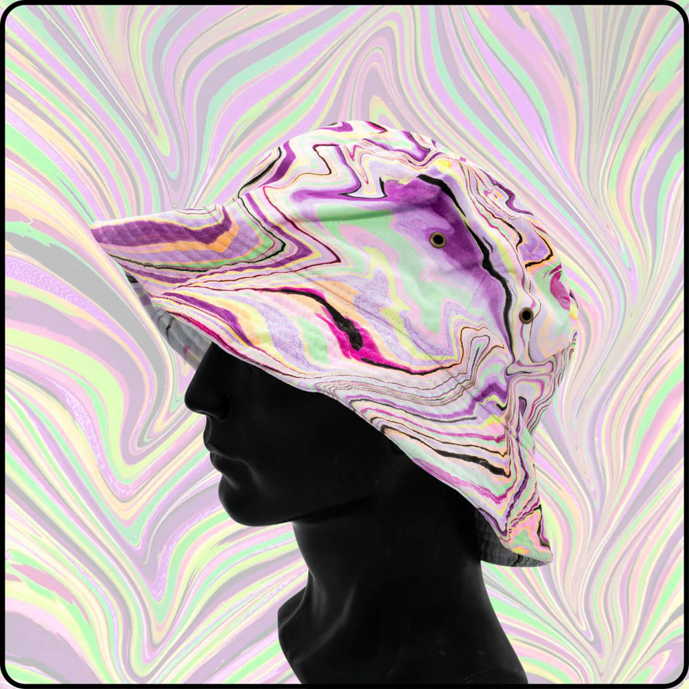 Disco Kitty UV Hydro-Dipped Bucket Hat - Image 3