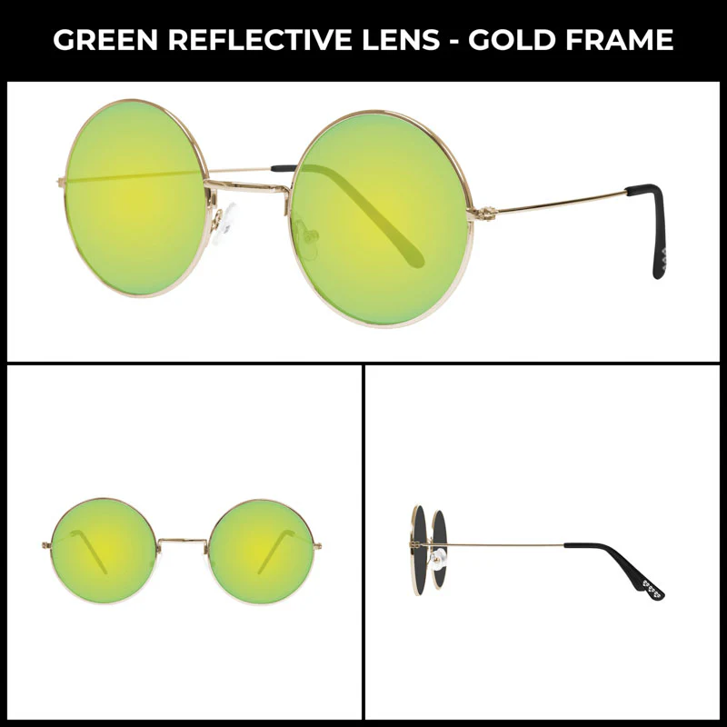 Eye Love Shadez | John Lennon Retro Collection Reflective Round Sunglasses - Image 7