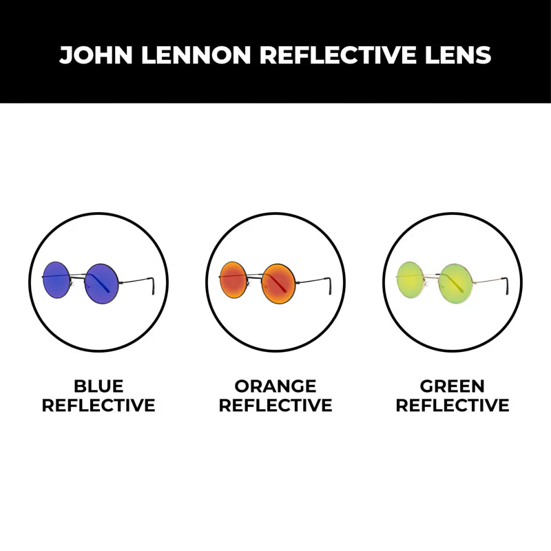 Eye Love Shadez | John Lennon Retro Collection Reflective Round Sunglasses - Image 8