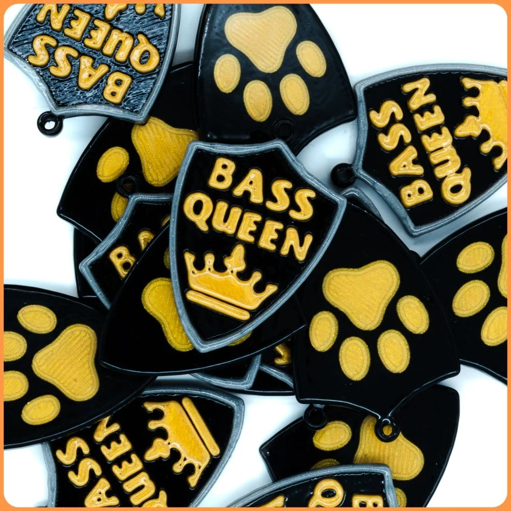Gold Bass Queen Custom Charms