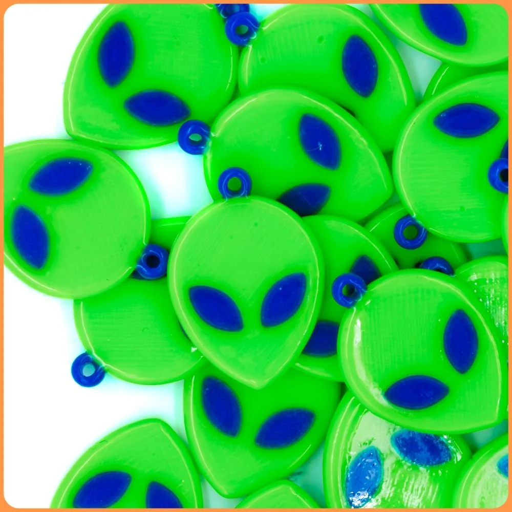Green Alien Custom Charms