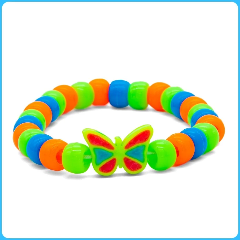 Green Butterfly Kandi Bracelet