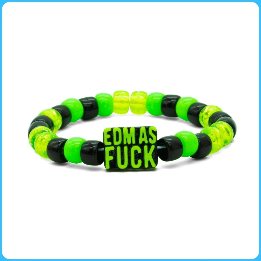Green EDM AF Kandi Bracelet