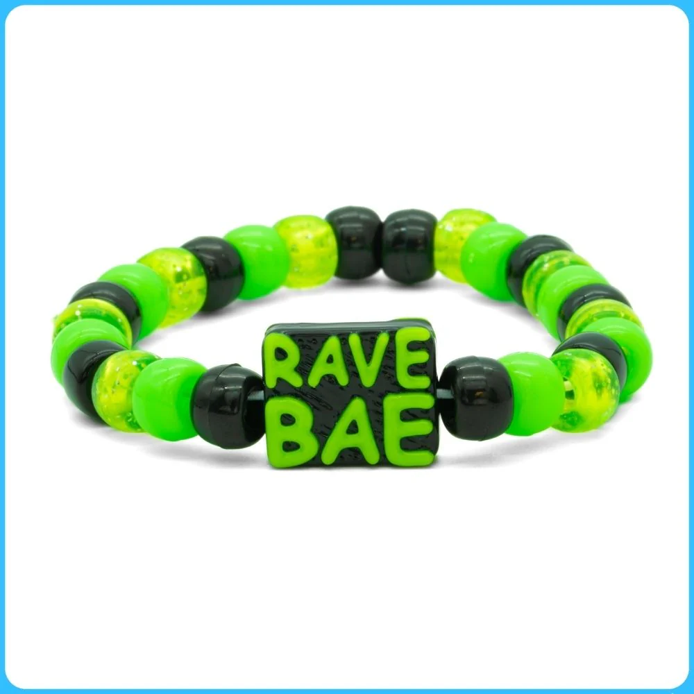 Green Rave Bae Kandi Bracelet