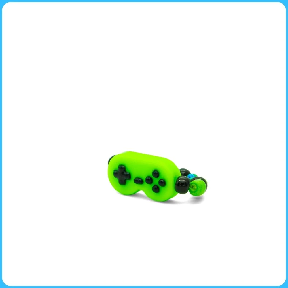 Green Retro Controller Kandi Ring & Bracelet - 2/Pack - Image 3