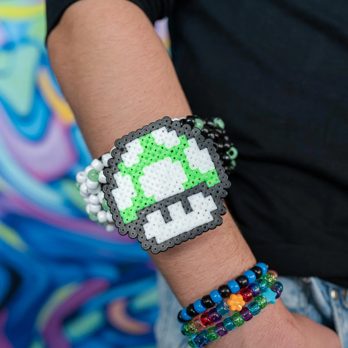 Green Super Mario Kandi Cuff Bracelet - Image 3