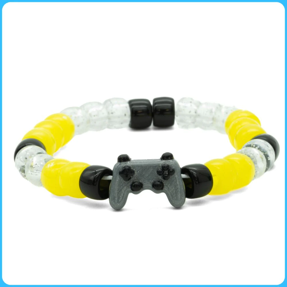 Grey Classic Controller Kandi Bracelet