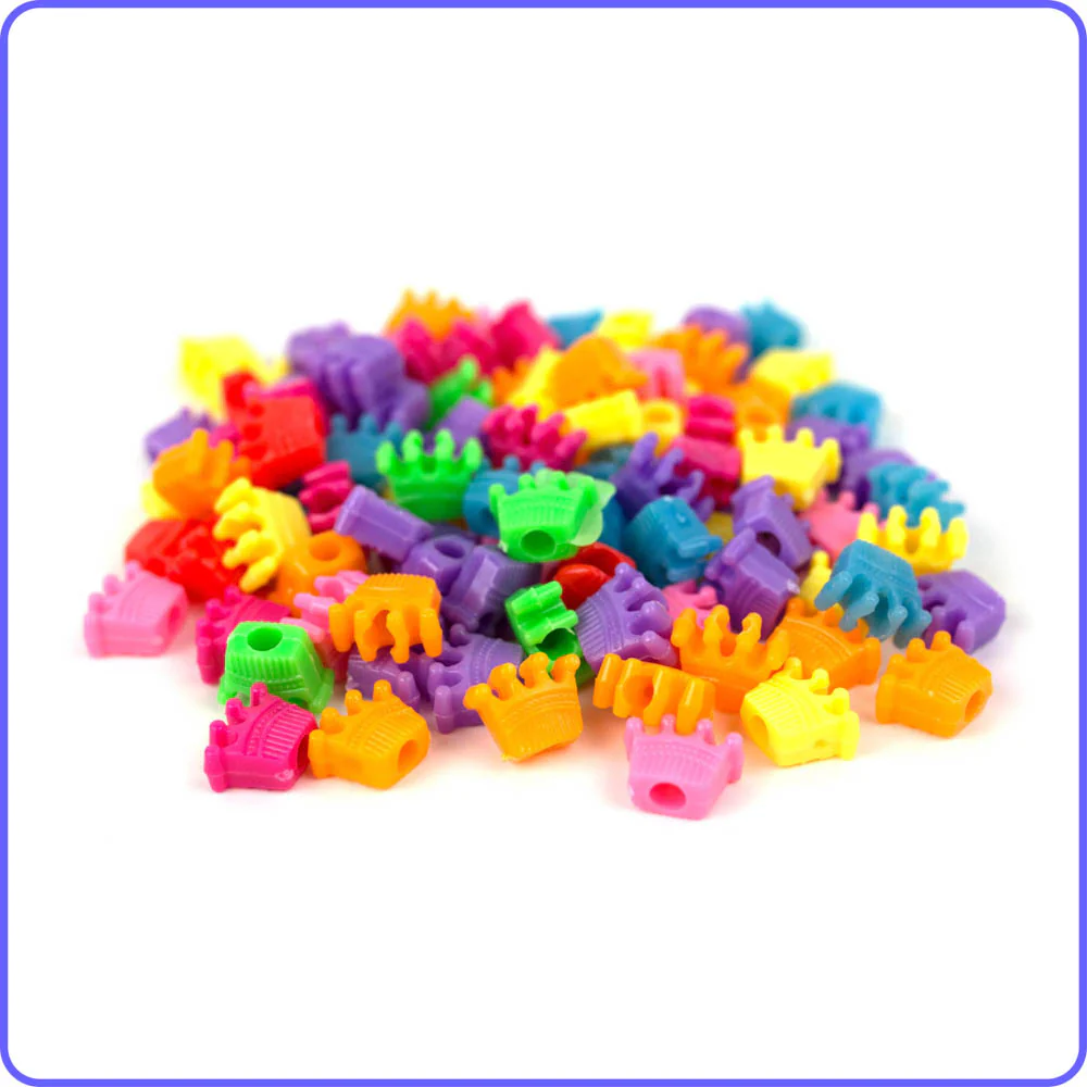 Multicolor King Crown Beads - 75/Pack - Image 2