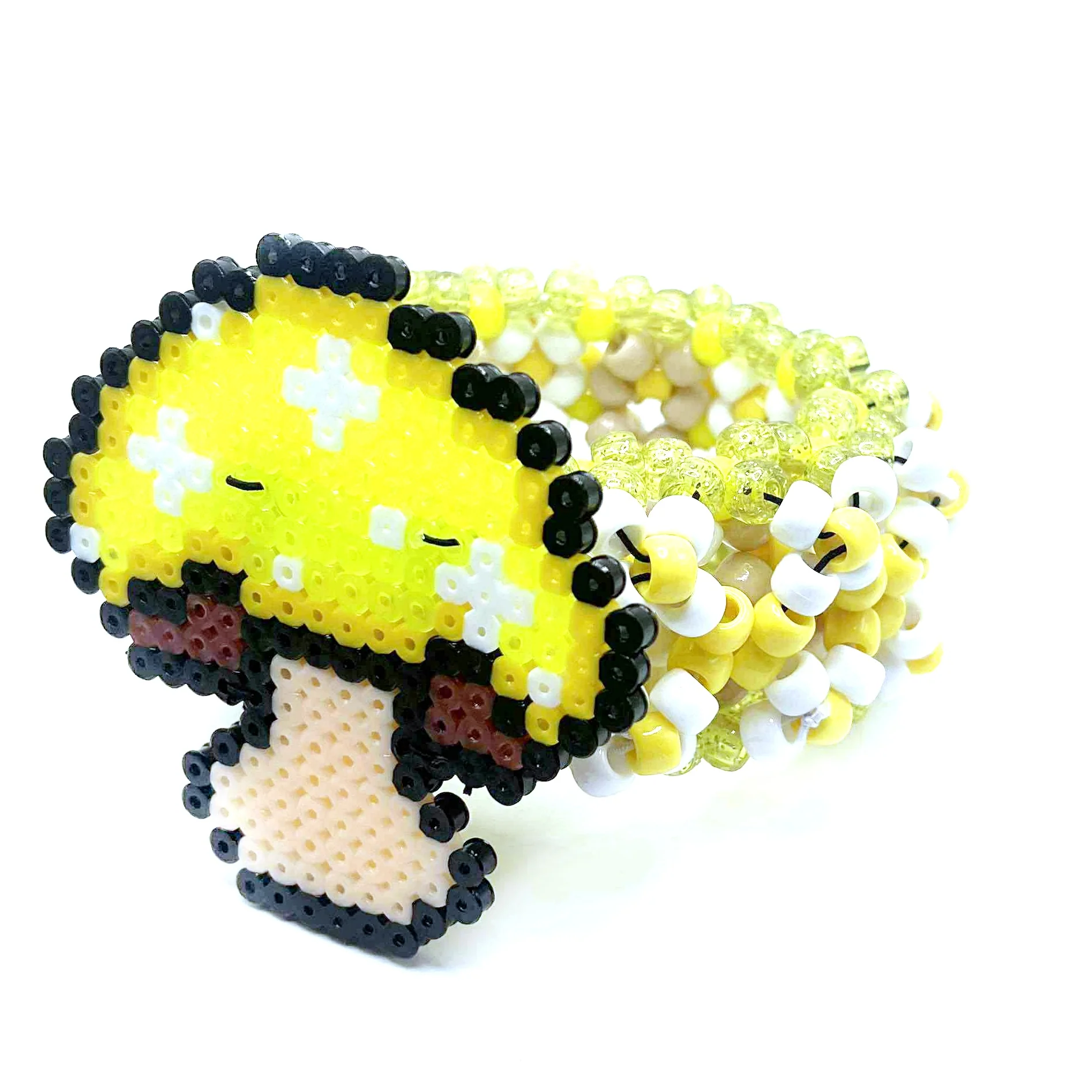 Mushroom Kandi Cuff Bracelet - Image 2