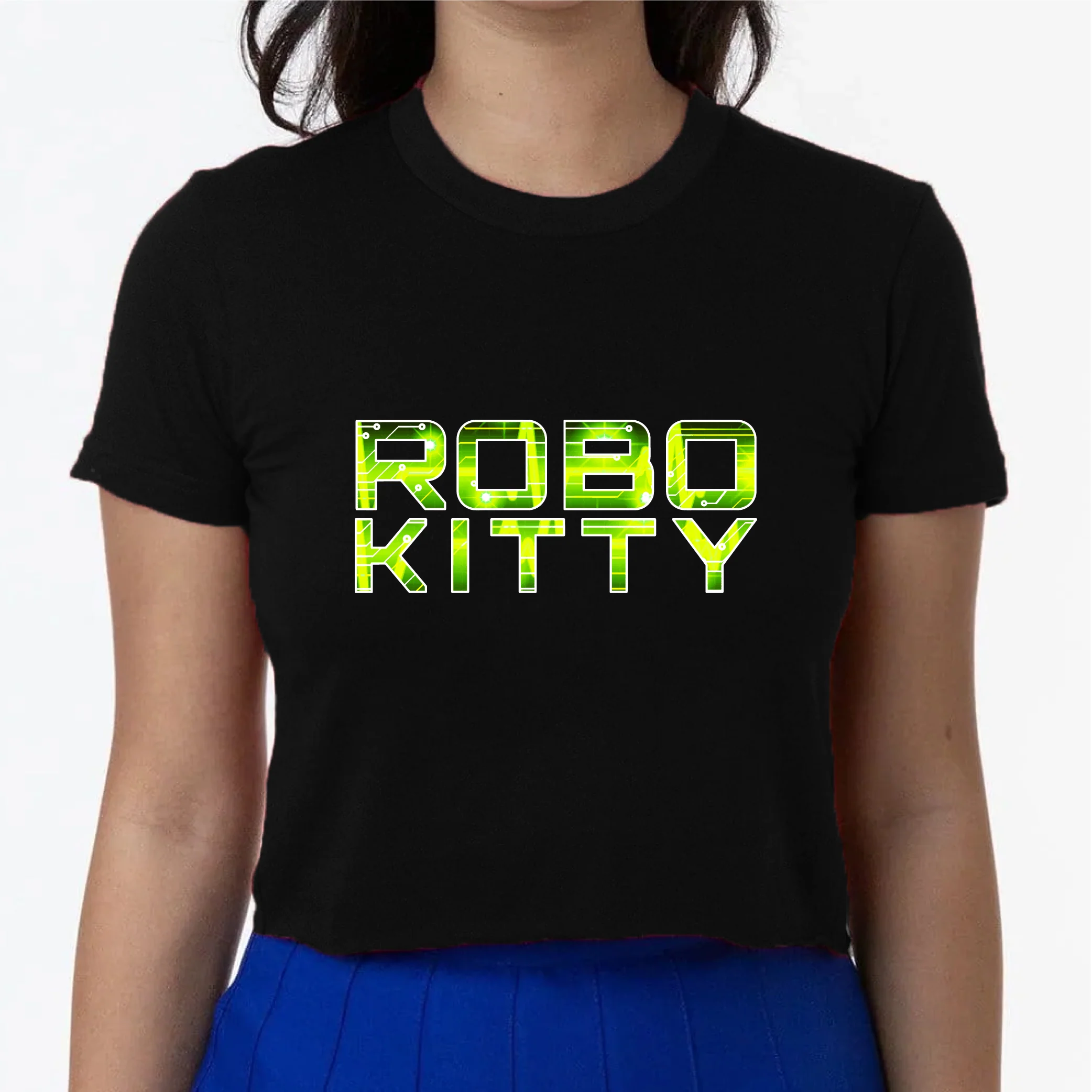 NBKittiekat Robo Kitty Crop Top