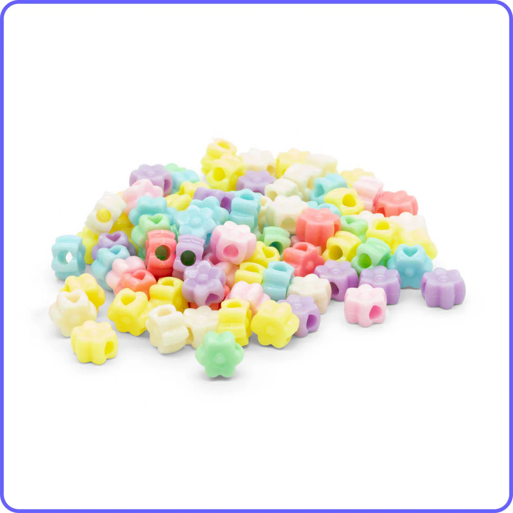 Pastel Daisy Flowers Beads - 125/Pack - Image 2
