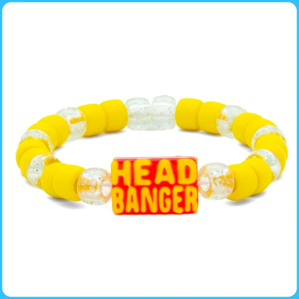 Pink Headbanger Kandi Bracelet