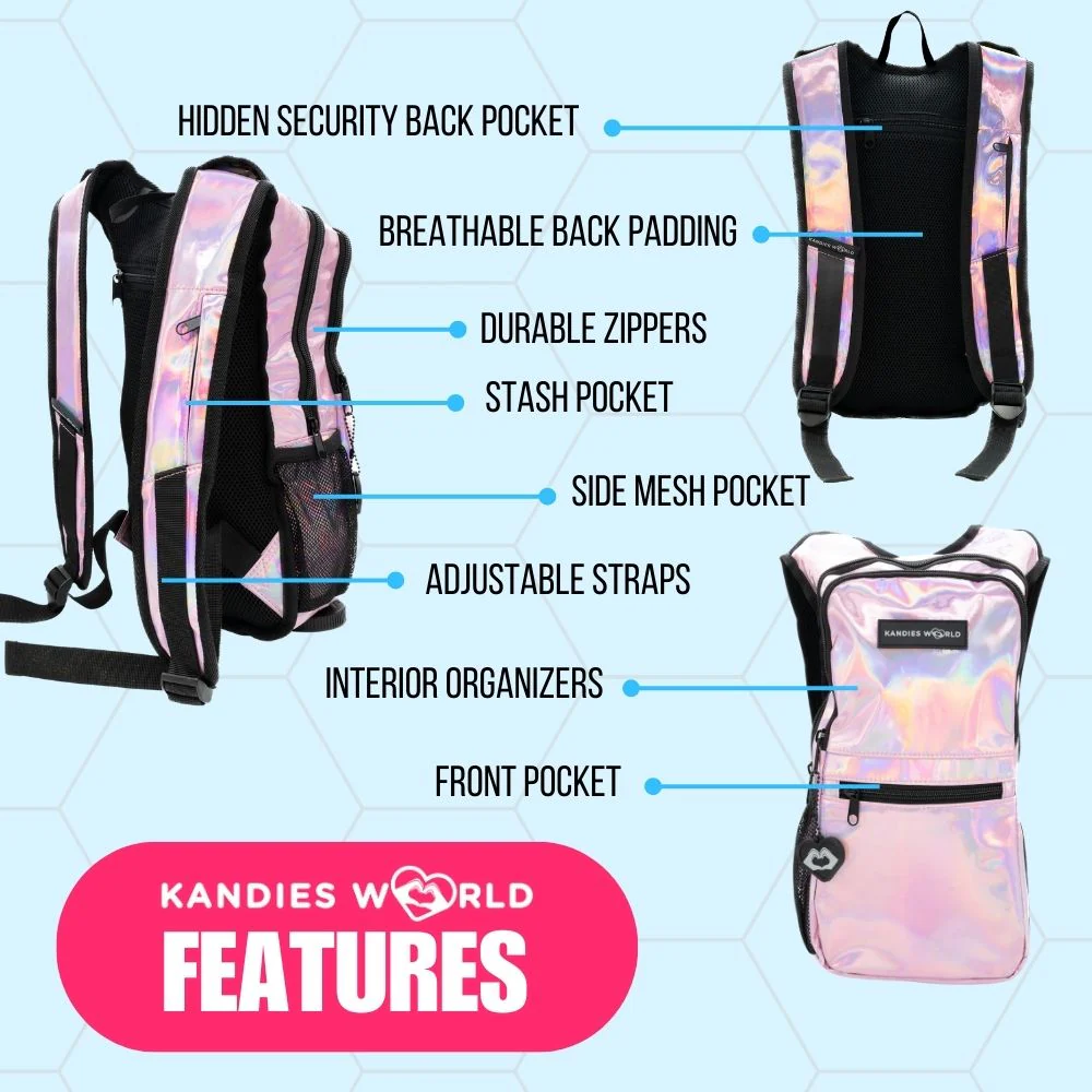 Pink Holographic Hydration Pack - Image 2