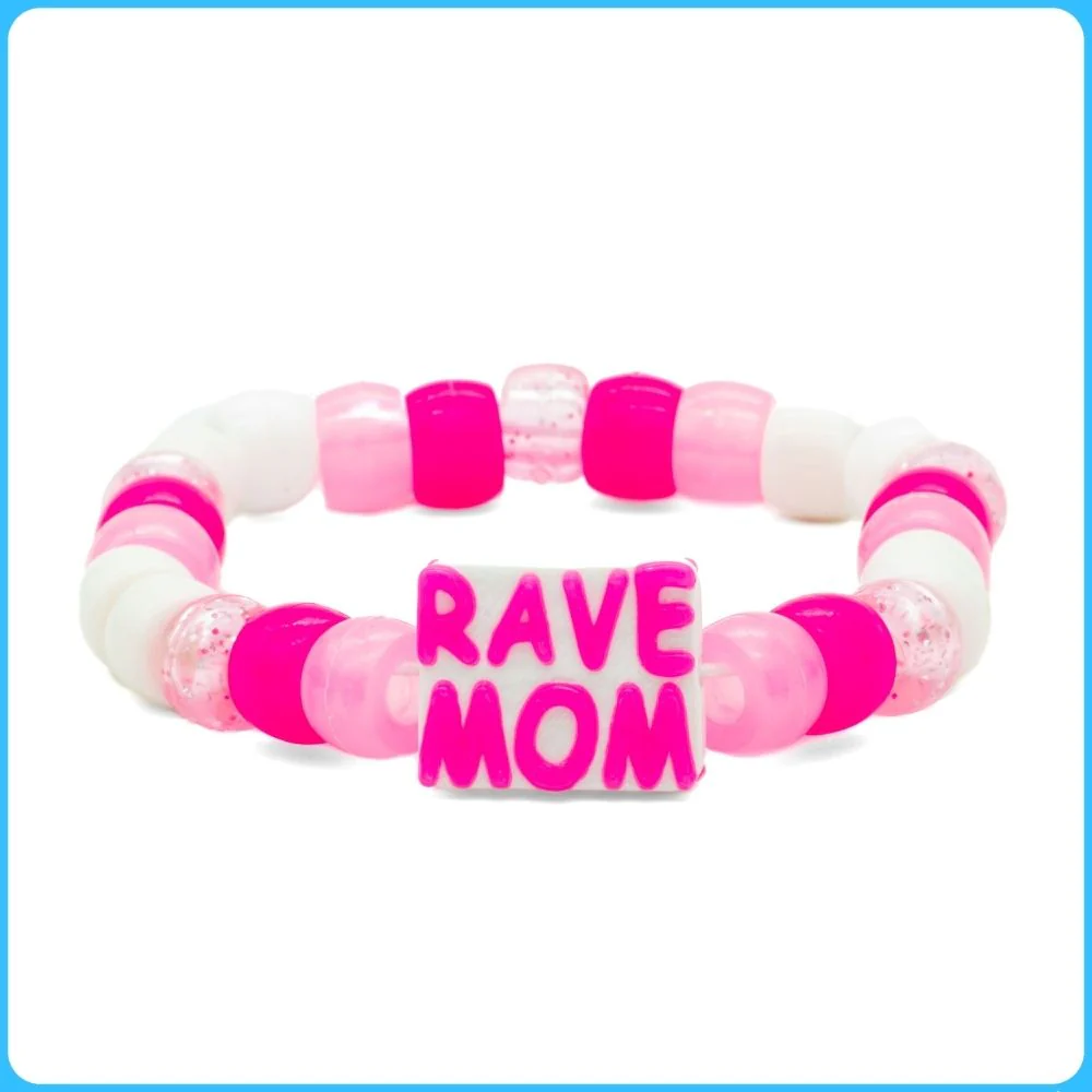 Pink Rave Mom Kandi Bracelet