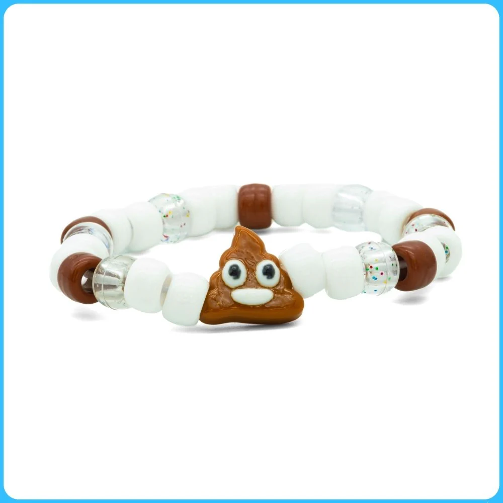 Poop Emoji Kandi Ring & Bracelet - 2/Pack - Image 2
