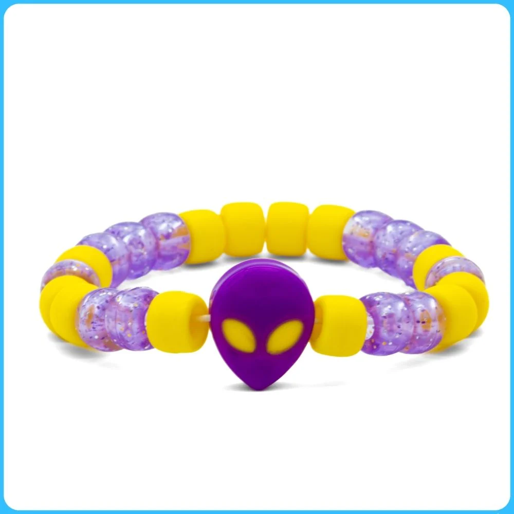 Purple Alien Kandi Bracelet
