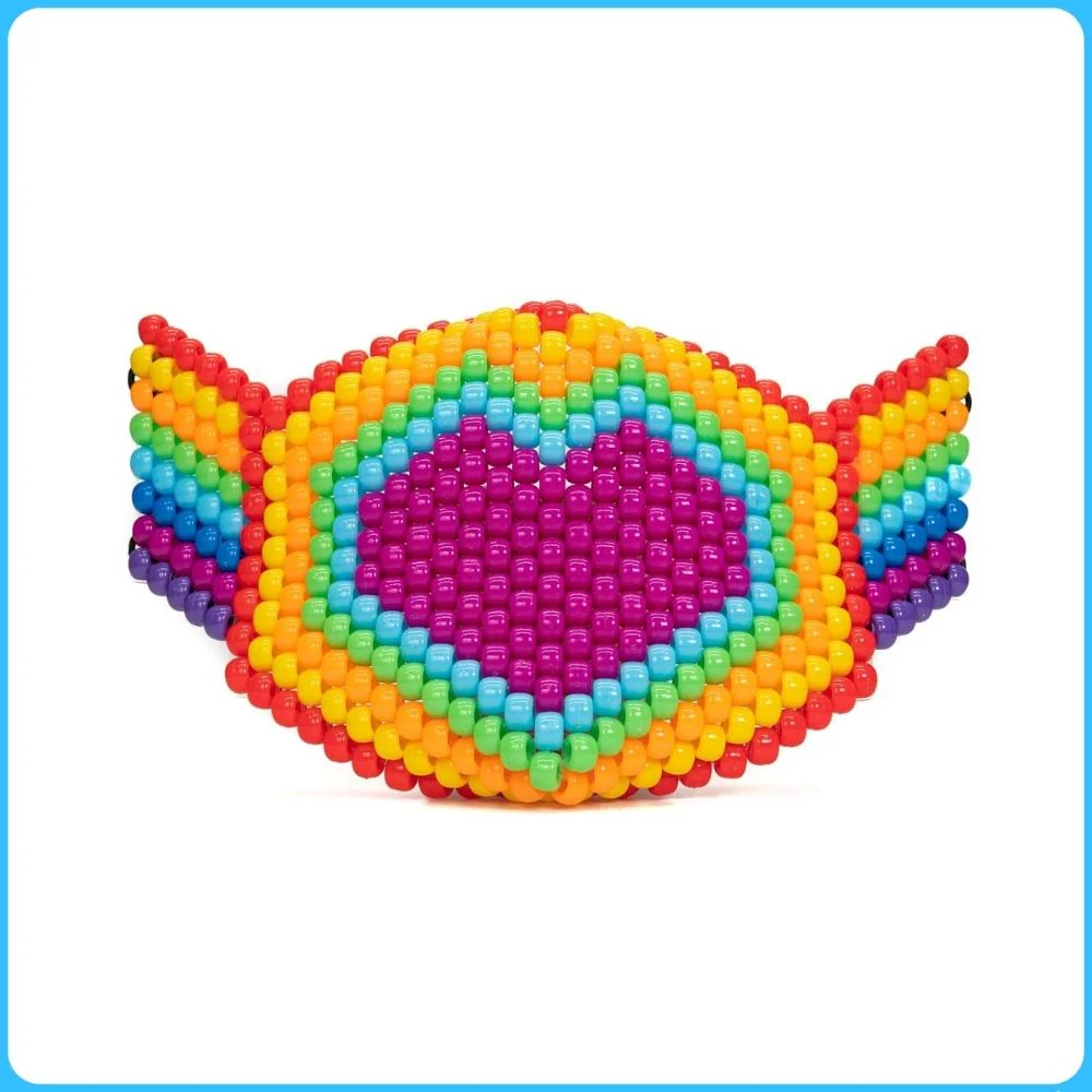Rainbow Love Full Face Kandi Mask - Image 2