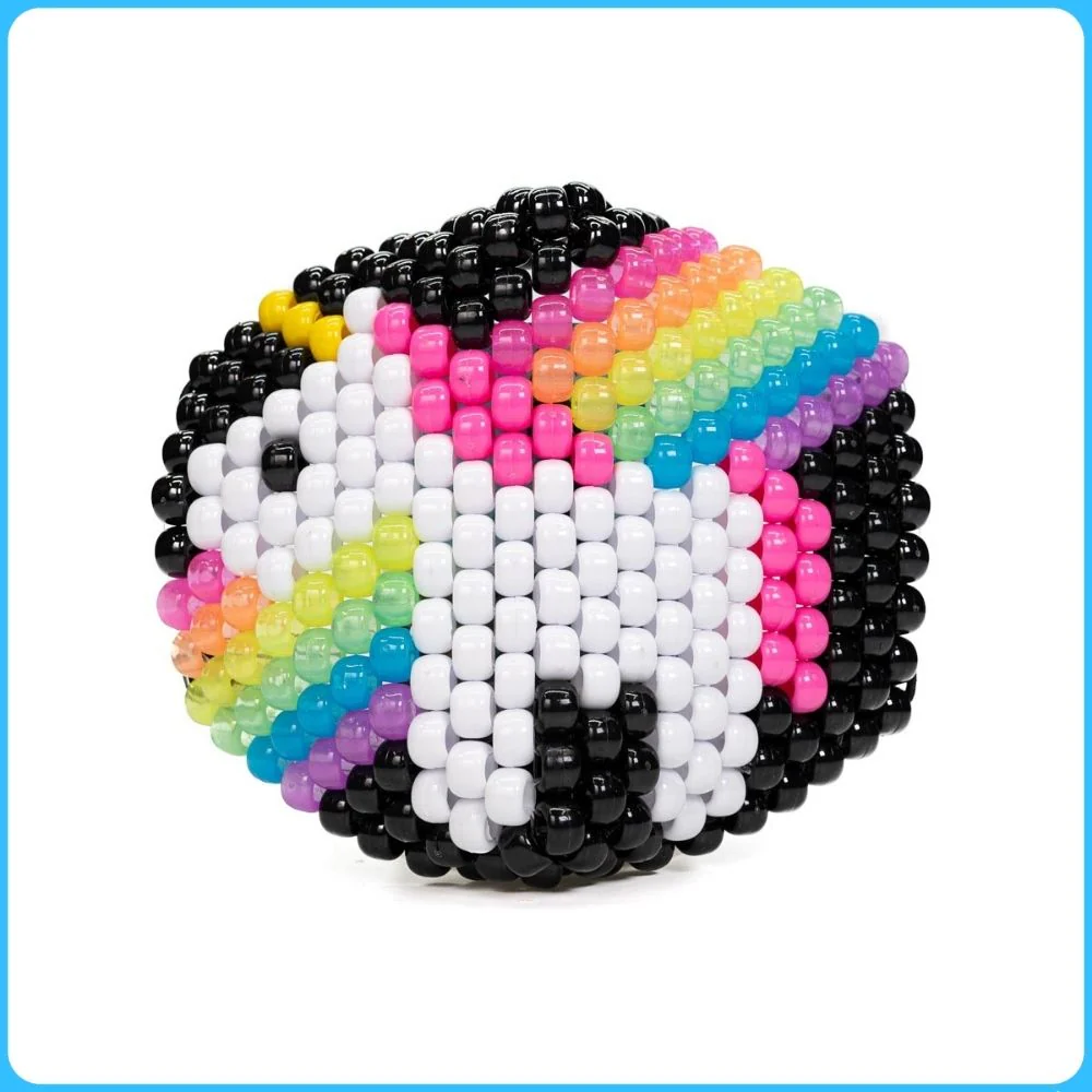 Rainbow Unicorn Glow-In-The-Dark Surgical Kandi Mask - Image 3