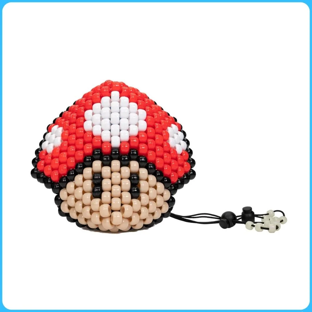 Red Mario Mushroom Surgical Kandi Mask - Image 3