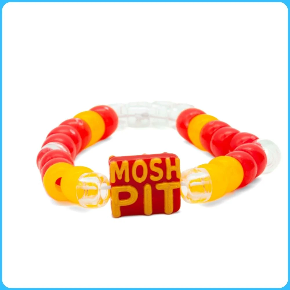 Red Mosh Pit Kandi Bracelet