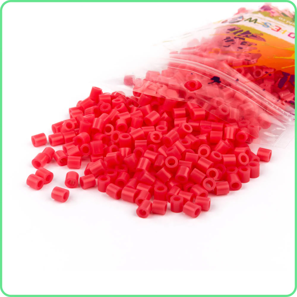 Translucent Red Fuse Beads - 5mm - 1000/Pack - Image 2