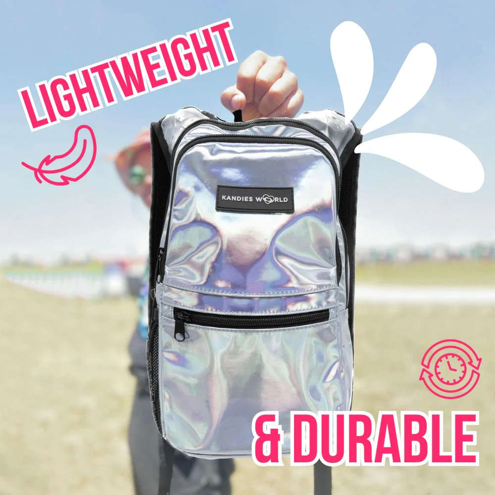Silver Holographic Hydration Pack - Image 4