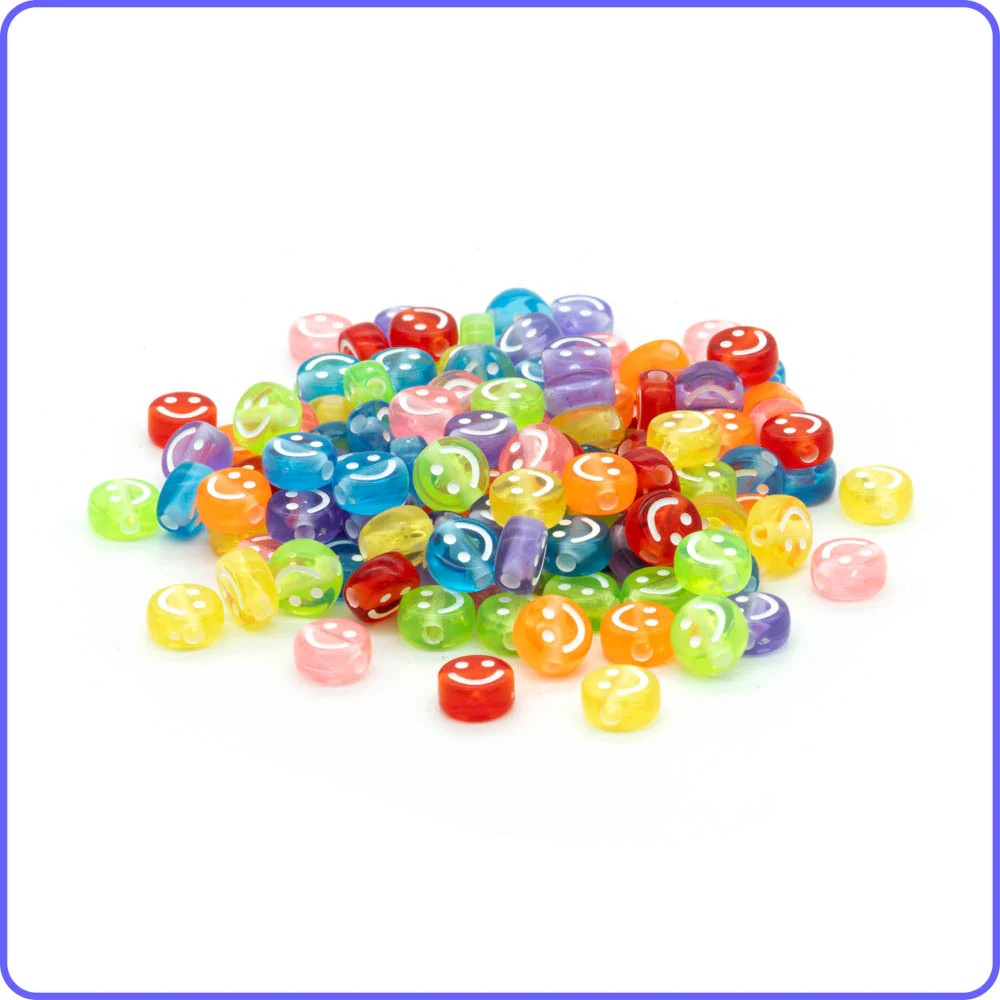 Smiley Face Beads - 125/Pack - Image 2