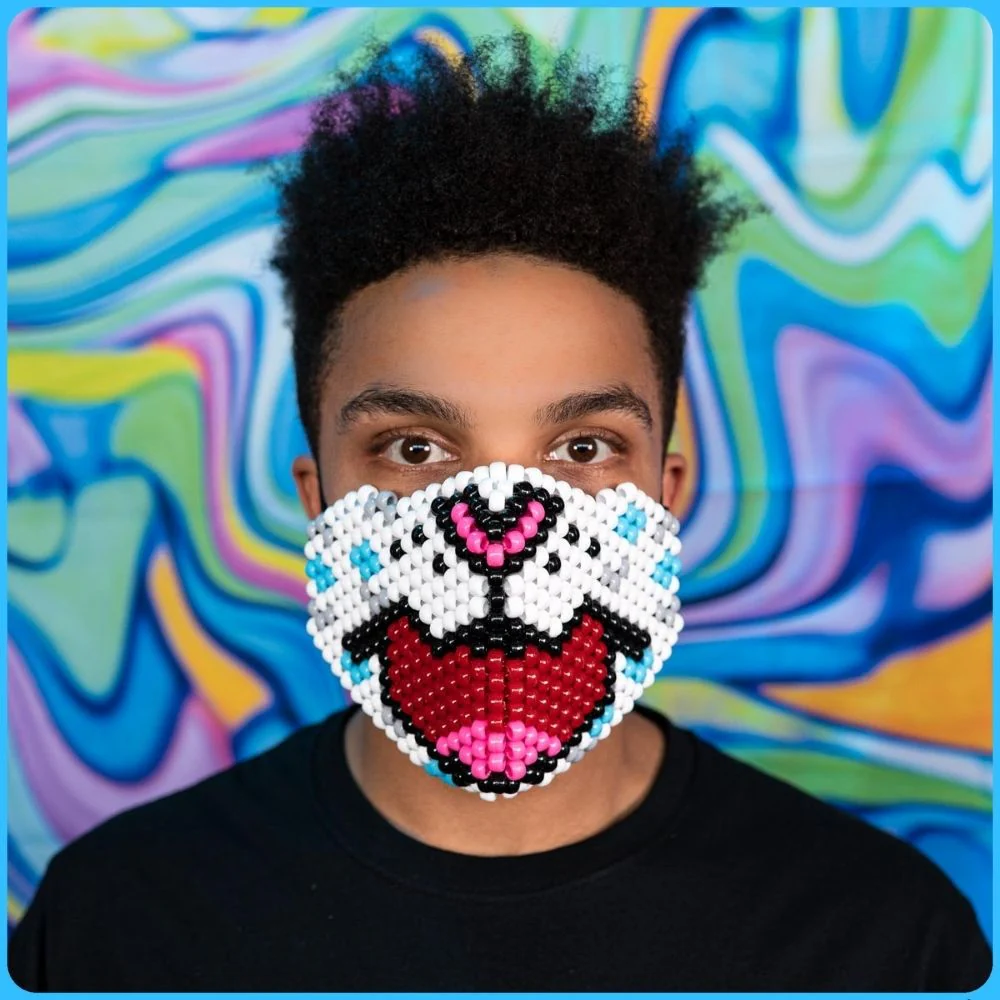 Snow Cat Full Face Kandi Mask - Image 2