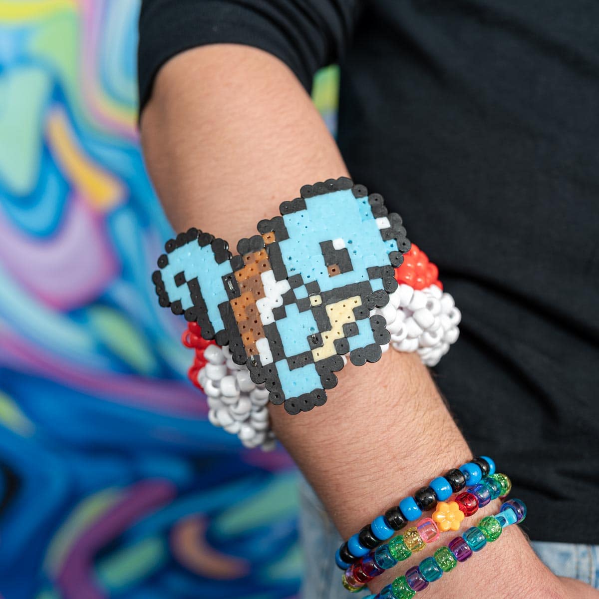 Squirtle Kandi Cuff Bracelet