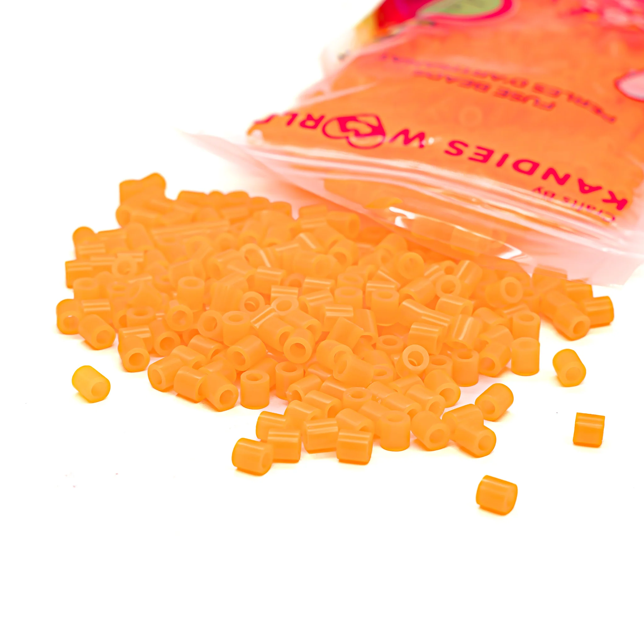 Translucent Neon Orange Fuse Beads - 5mm - 1000/Pack - Image 2