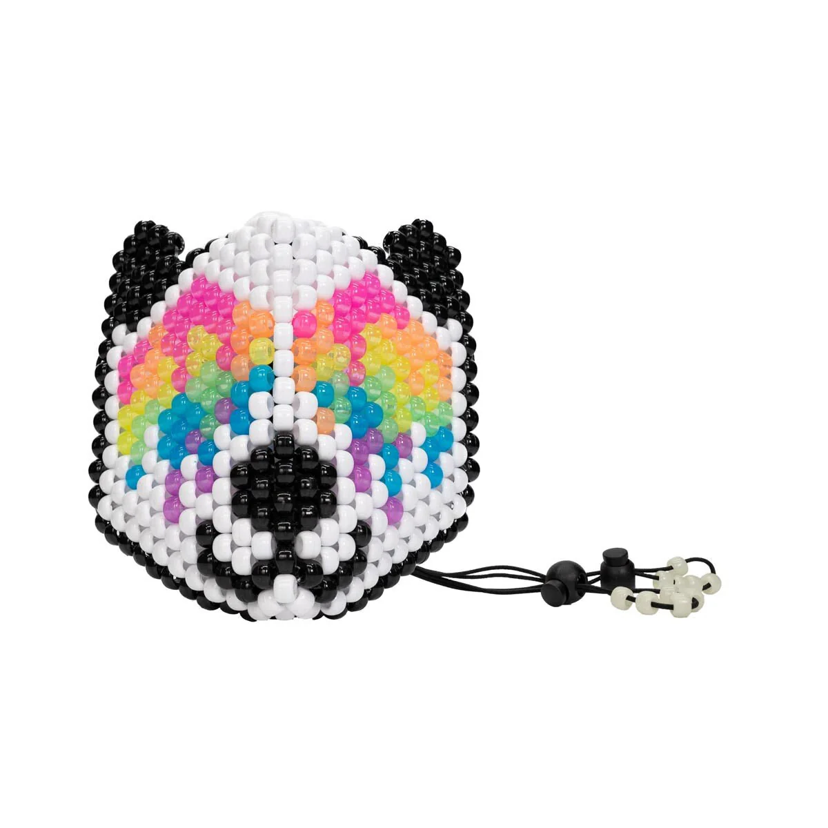 Trippy Acid Panda Bear Glow-in-the-Dark Surgical Kandi Mask - Image 3
