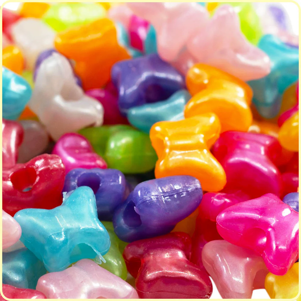 UV Fluorescent Butterfly Beads - 150/Pack - Image 4