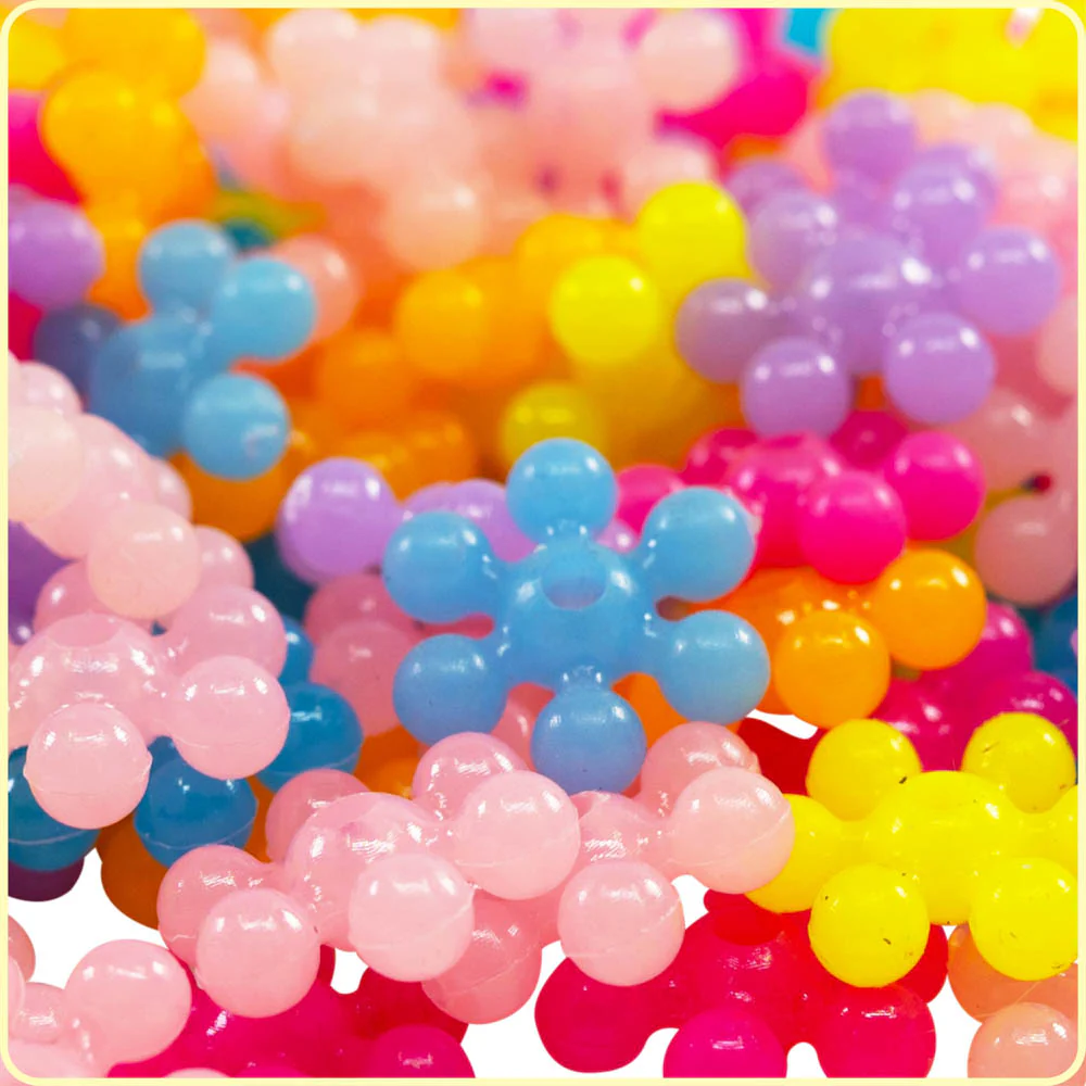 UV Fluorescent Daisy Flower Beads - 150/Pack - Image 4
